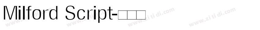 Milford Script字体转换